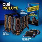 6 Gafas + 2 filtros para móvil Eclipse Solar Certificación ISO 12312-2 / ENVIO GRATIS