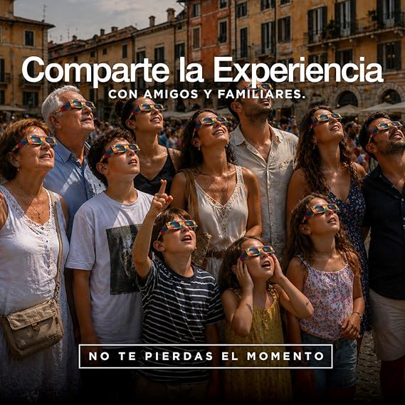2 Gafas + 2 filtros para móvil Eclipse Solar Certificación ISO 12312-2 / ENVIO GRATIS